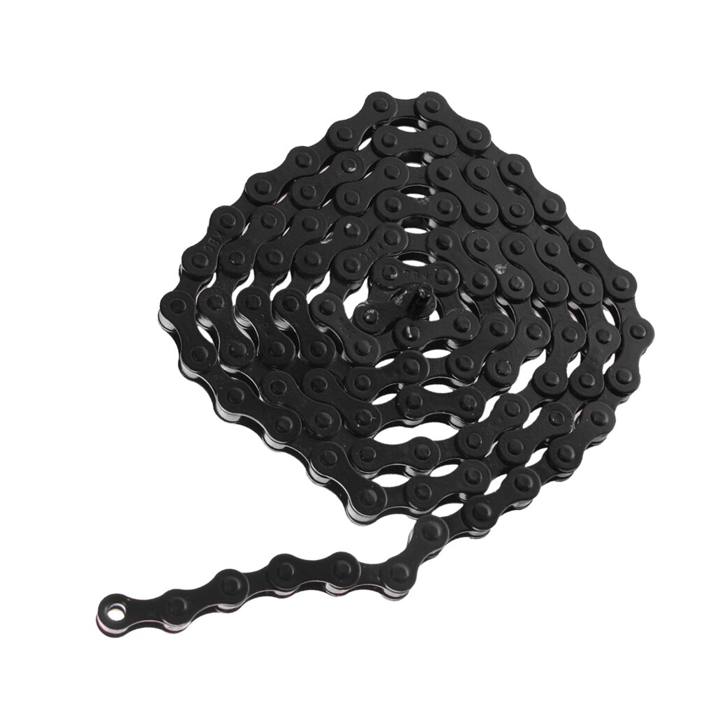 MTB BMX Fixie Road Bike Chain Single Speed Bicycle Chain 1/2&#39; X 1/8&#39; BLACK