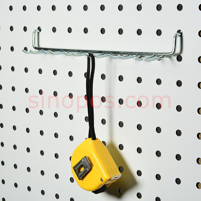 Multi suportes retos da ferramenta do gancho de pegboard dos pinos, gancho de metal do armazenamento das escovas múltiplas do martelo da chave de peghooks da parede de aço