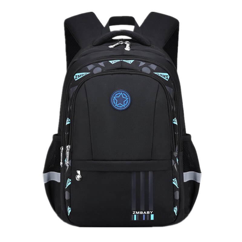 Kind Jongens Schooltassen Waterdicht Ademend Kids School Tassen Kinderen Orthopedische School Rugzakken Mochila Escolar: blue black large