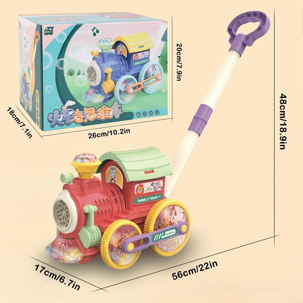 1 pz treno a spinta a mano macchina automatica a bolle a 8 fori macchina automatica per bolle che carica la macchina per soffiare bolle elettriche