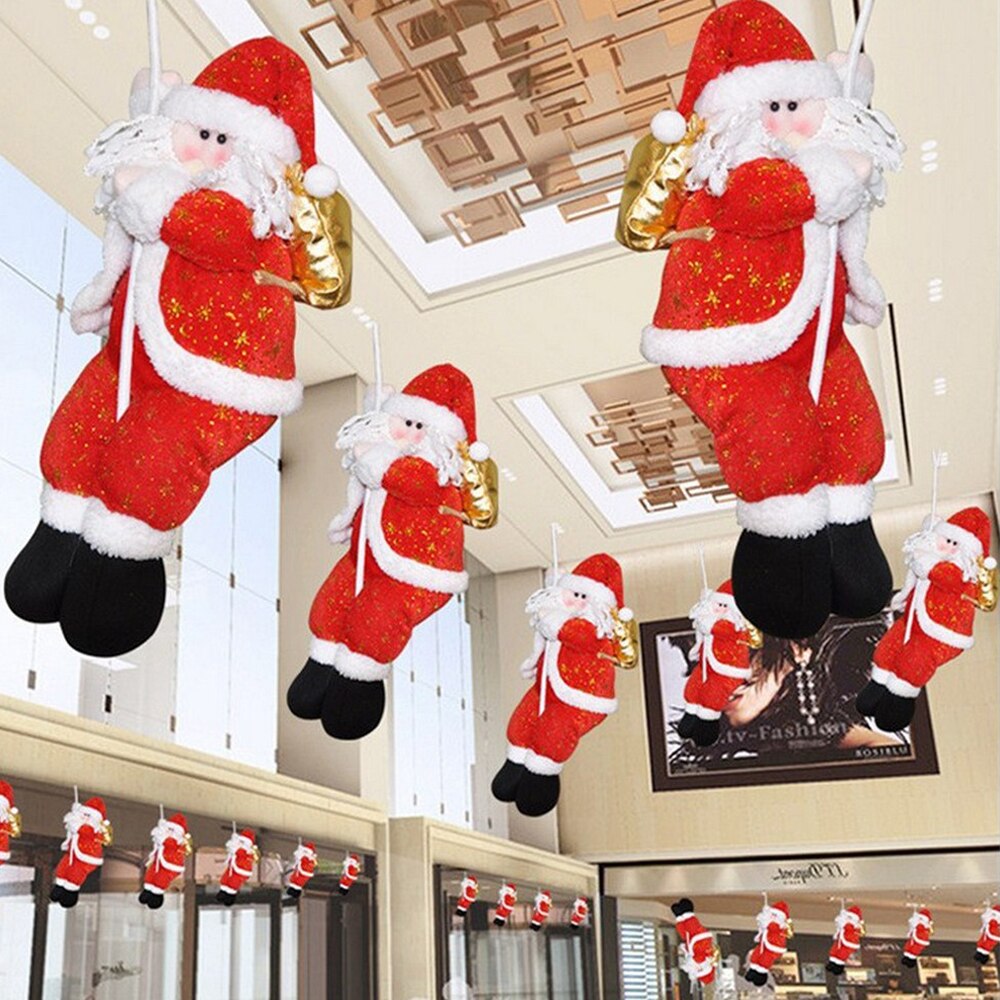 22Cm 36Cm Klimmen Touw Kerstman Kerst Charme Kerstversiering Props Kerstman Bergbeklimmen Thuis Raamdecoratie