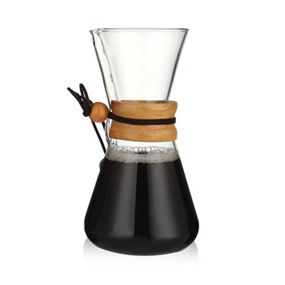 Heat Resistant Glass Coffee Pot Coffee Brewer Cups Counted Coffee Maker Barista Percolator: 600ml