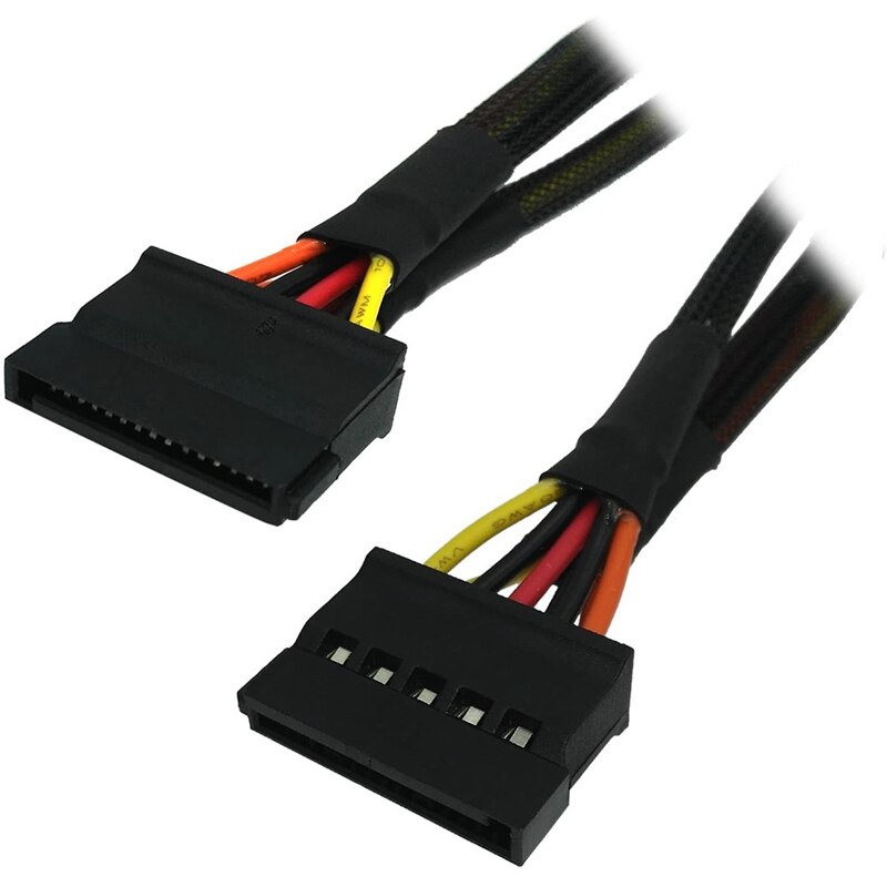 Mini 6Pin to 15Pin X2 SATA Power Cable Cord for DELL Vostro 3650 3653 3655 Desktop Computer HDD SSD Expansion Cable