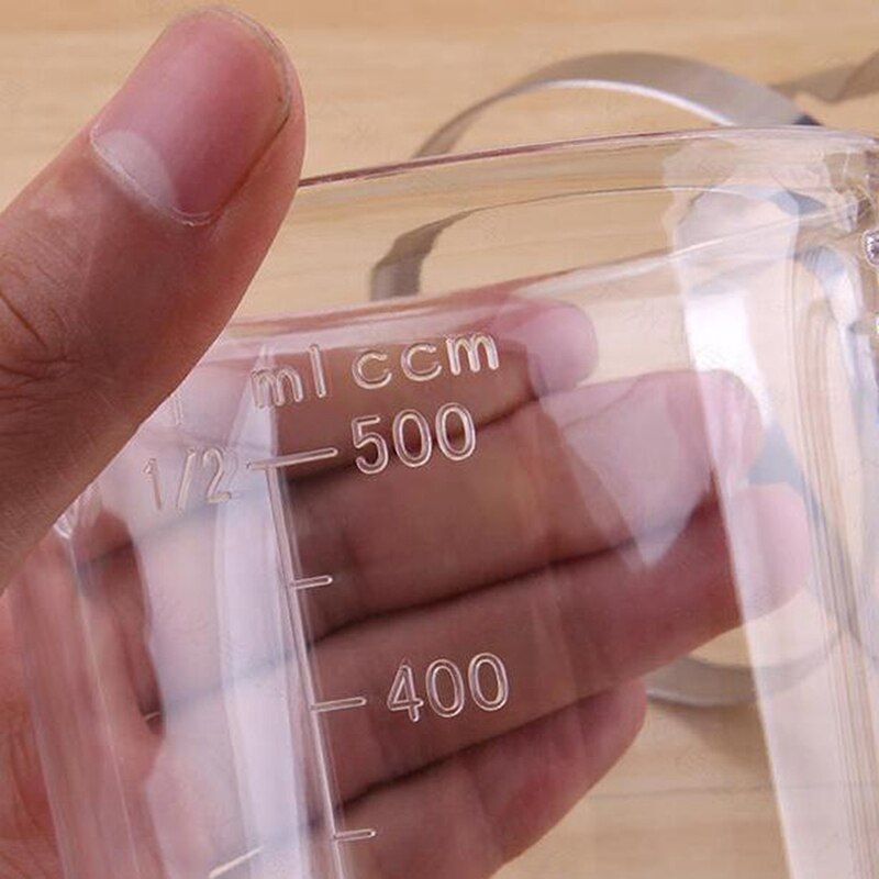 Plastic Graduated Measuring Cup Liquid Container Transparent Mixing Cup Measuring Spoon Pour Spout Surface Kitchen Tool