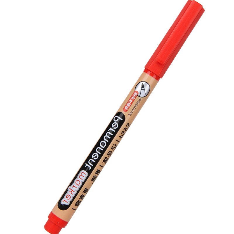 1pc Schnell Trocken Wasserdichte dauerhaft Öl Marker Stifte Für Reifen CD Stoff Zeichnung Unterschrift Gruß Karte Kalligraphie Graffiti Stift: rot