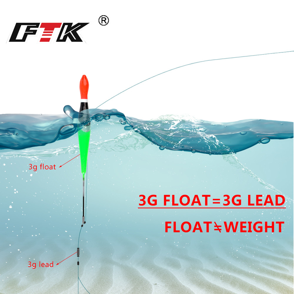 FTK Mixed Waggler Pole Fishing Floats Set of 10 Pcs Barguzinsky Fir Floats Sensitive Bodied 2/3/5g For Carp Sea Bream Roach