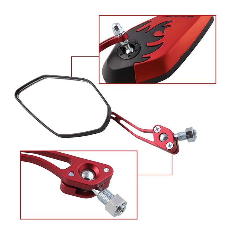 Bicicleta espejos retrovisores para manillar Universal de Scooter de motocicleta MTB Ciclismo de Carretera vista trasera bicicleta Flexible manejar espejos retrovisores