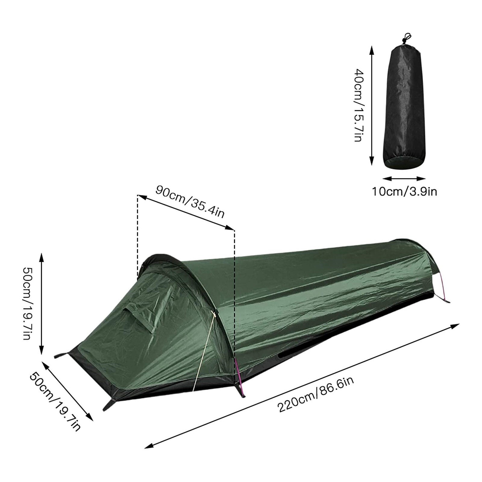 40 #1 Persoon Backpacken Tent Outdoor Camping Slaapzak Tent Outdoor Mat Lichtgewicht Enkele Persoon Tent Voor Camping