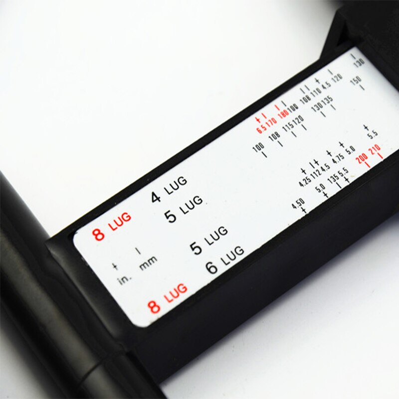 WHEEL PCD GAUGE PCD caliper ruler RIM WHEEL 4,5,6,8 BOLT CIRCLE GAUGE WHEEL BOLT PATTERN TOOL 100mm pcd Measure tool