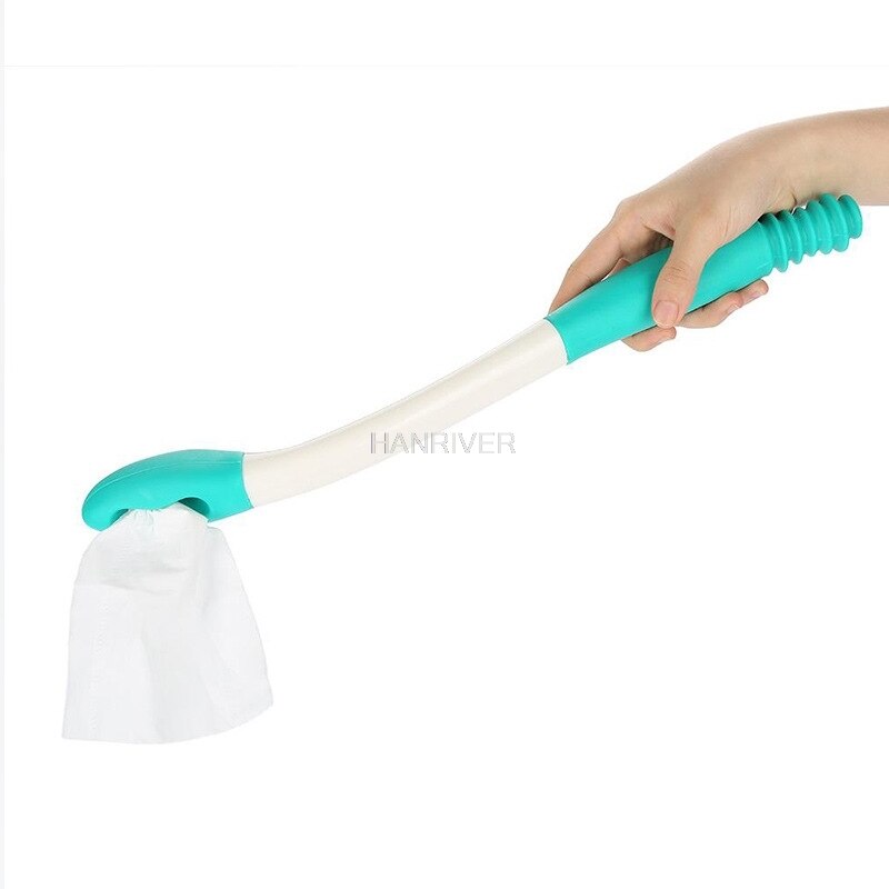 Long Handle Reach Comfort Bottom Wiper Self Wipe Assist Holder Toilet Paper Tissue Grip Self Wipe Aid Motion Assistance