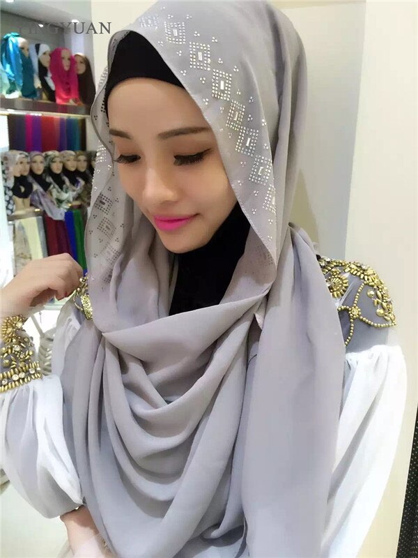 CJ118 180*70cm Middle East drilling Austria muslim hijabs scarf beautiful women of scarves (no underscarf)