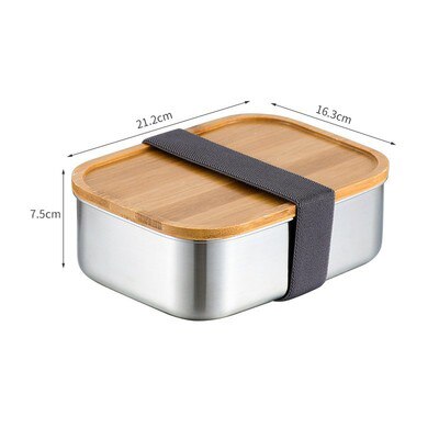 Stainless Steel Insulated Lunch Box Bento Box Outdoor School Office Worker Microwave Heating Lunch Container Food Storage Box: Large