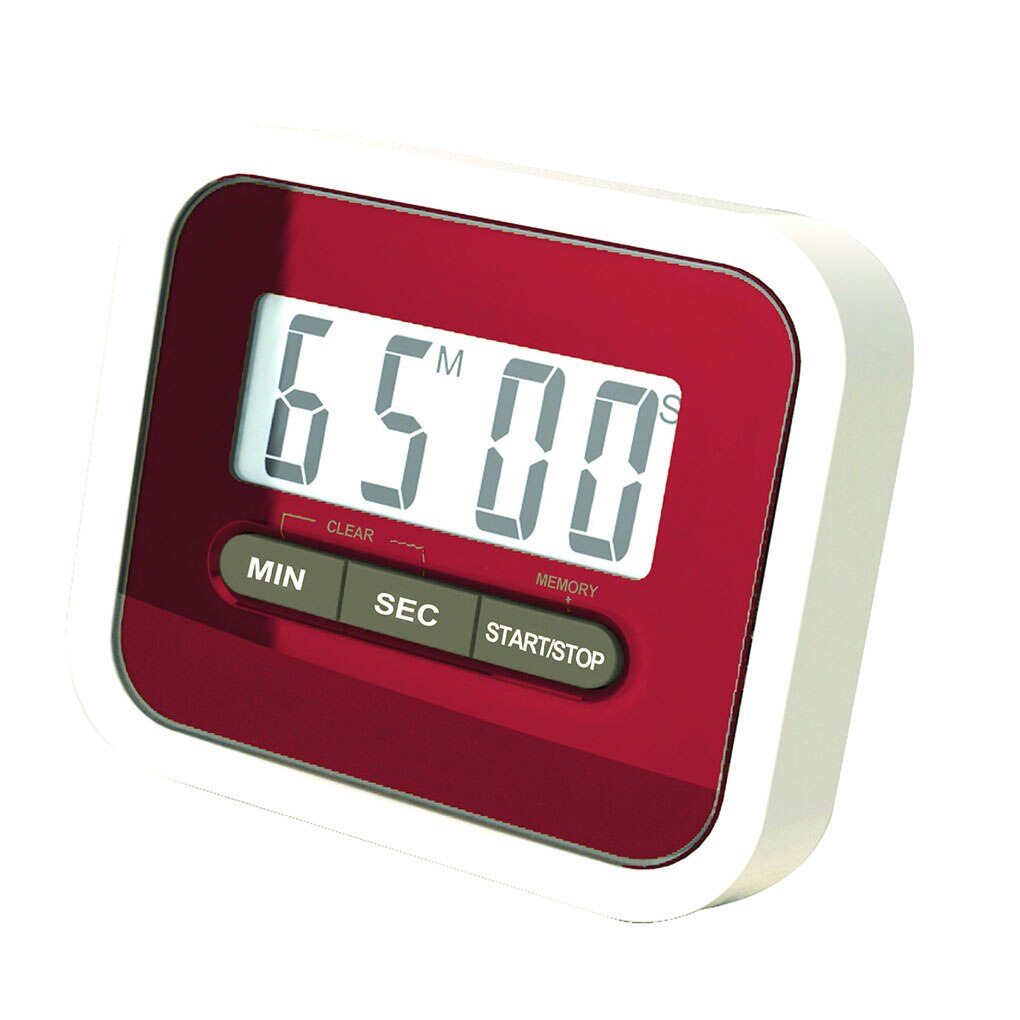 Home Kitchen Cooking Digital Countdown Timer Sports Study Game Loud Alarm Timmer: Red