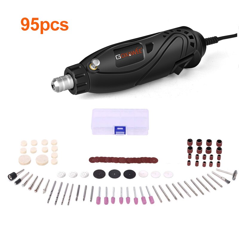 Goxawee – Mini perceuse électrique, outils rotatifs, graveur pour Dremel, outils électriques pour bois, métal, coupe, meulage, accessoires de polissage: 4098-95