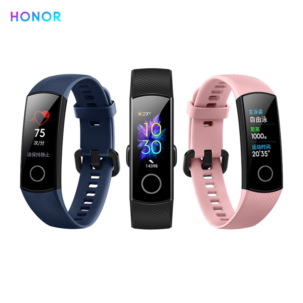Originele Honor Band 5 Globle Versie Smart Wirstband Fitness Armband Tracker Stappenteller Hartslag Sleep Monitor Waterdichte Band