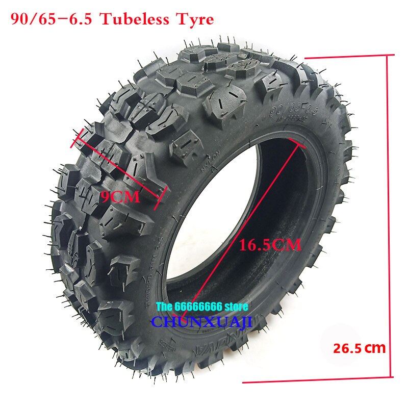 Neumático de rueda de vacío para patinete eléctrico, 11 pulgadas, 90/65-6,5, 100/65-6,5, sin tubo, para Dualtron, Widen, todoterreno