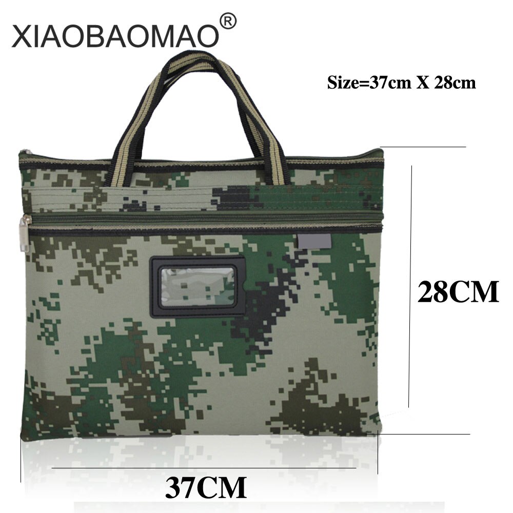 Large capacity men's business file organizer camouflage series document folder A4 file bag canvas office supplies