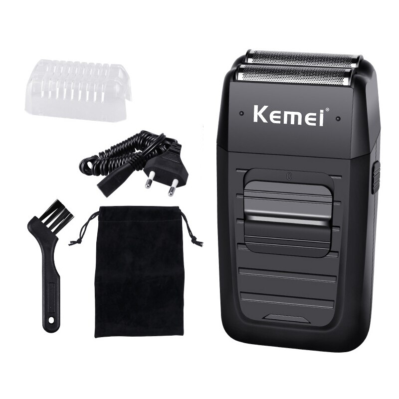 Kemei KM-1102 Cordless Shaver for Men Dual Blades Beard Trimmer Reciprocating Bald Headed Razors Rechargeable Haircut Machine: no box no blade