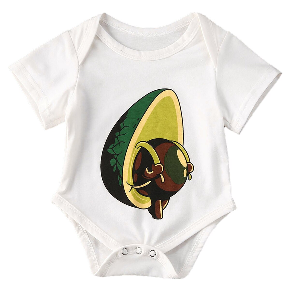 Baby Zomer Kleding 0-18M Nieuw Zuigeling Baby Meisjes Jongens Avocado Bodysuits Fruit Print Korte Mouw jumpsuits 5 Stijl: D / 12m