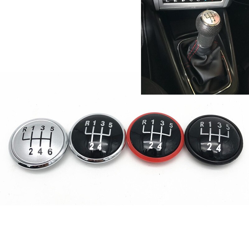 5/6 Speed Car Gear Shift Knob Case Stick Emblem Badge Cap Covers for VW Volkswagen Golf Jetta MK3 MK4 GTI Bora POLO IBIZA CADDY