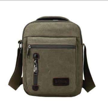 Koreansk herrväska multifunktionell bärbar vardagsväska i canvas retro axelväska