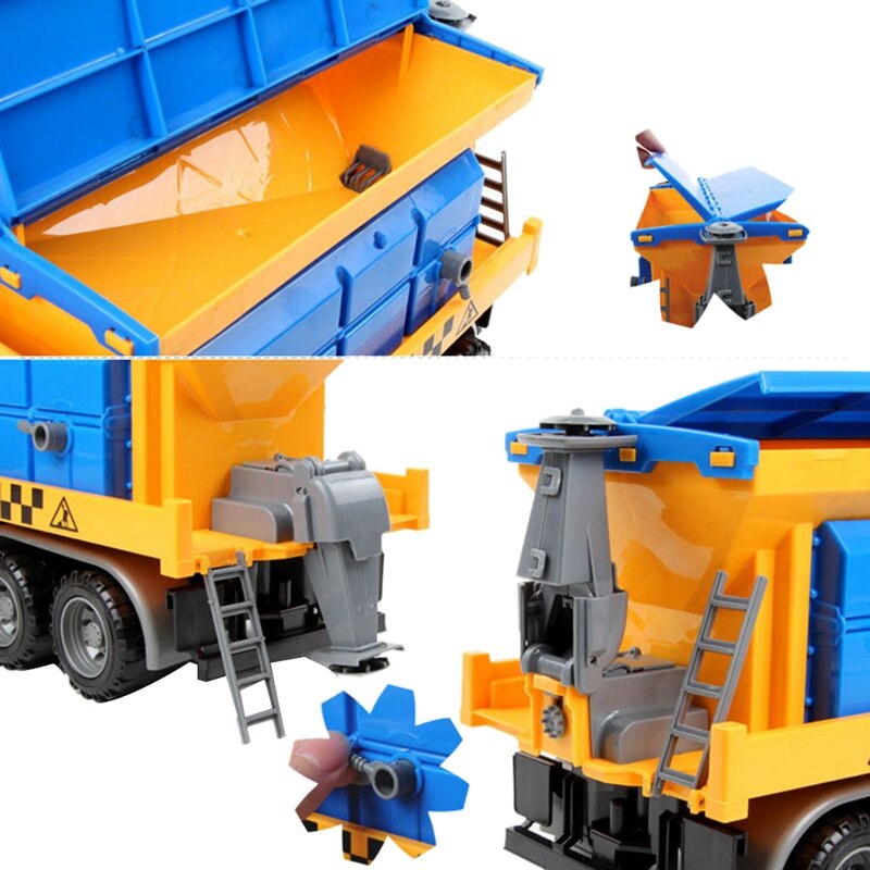 Friction-driven snow removal plow truck construction toy, inertia repair car toy, engineering vehicle, toy for children 2-6 years old