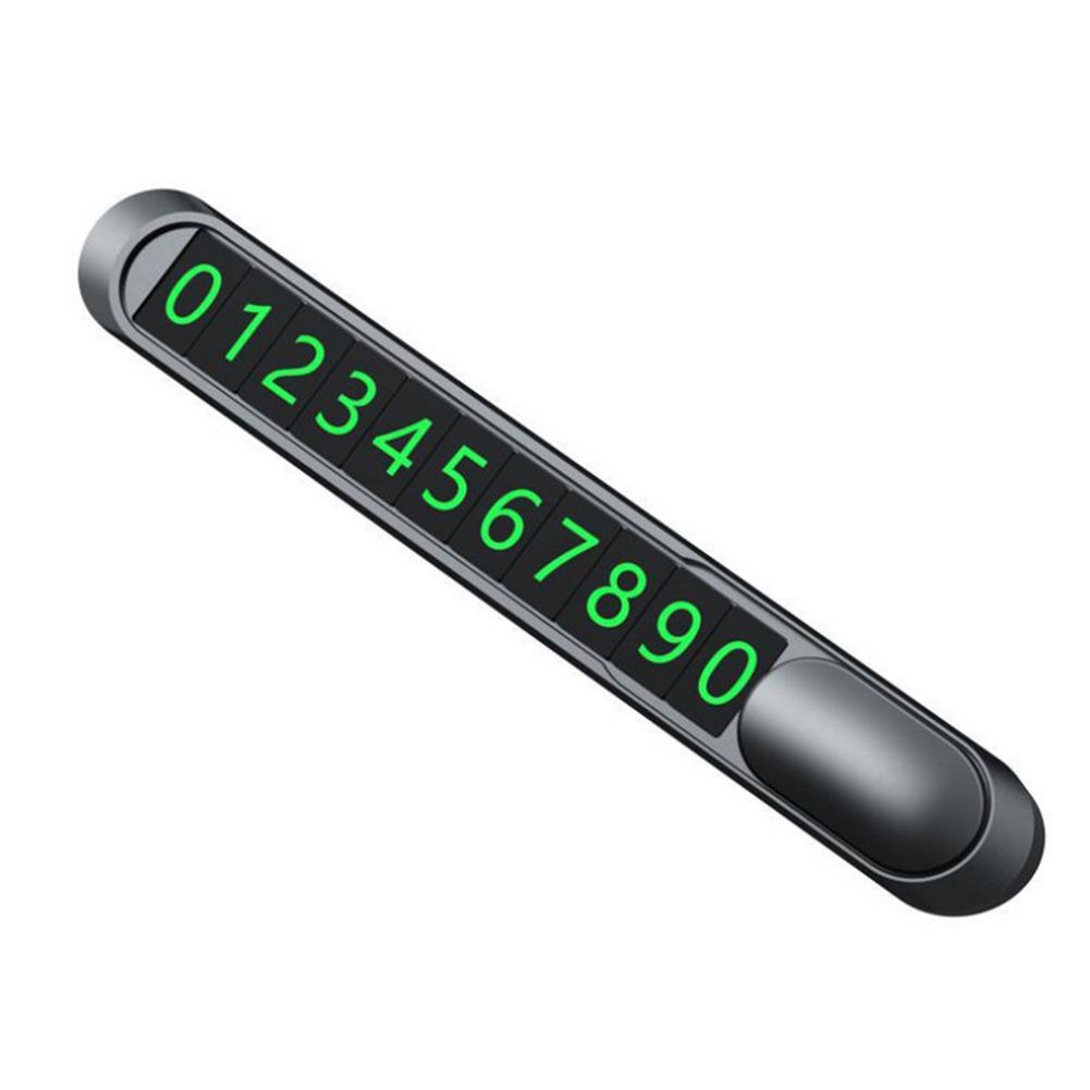 Car Parking Number Plate Temporary Parking Plate Metal Parking Plate Luminous Parking Car Ornaments Interior Supplies: Default Title