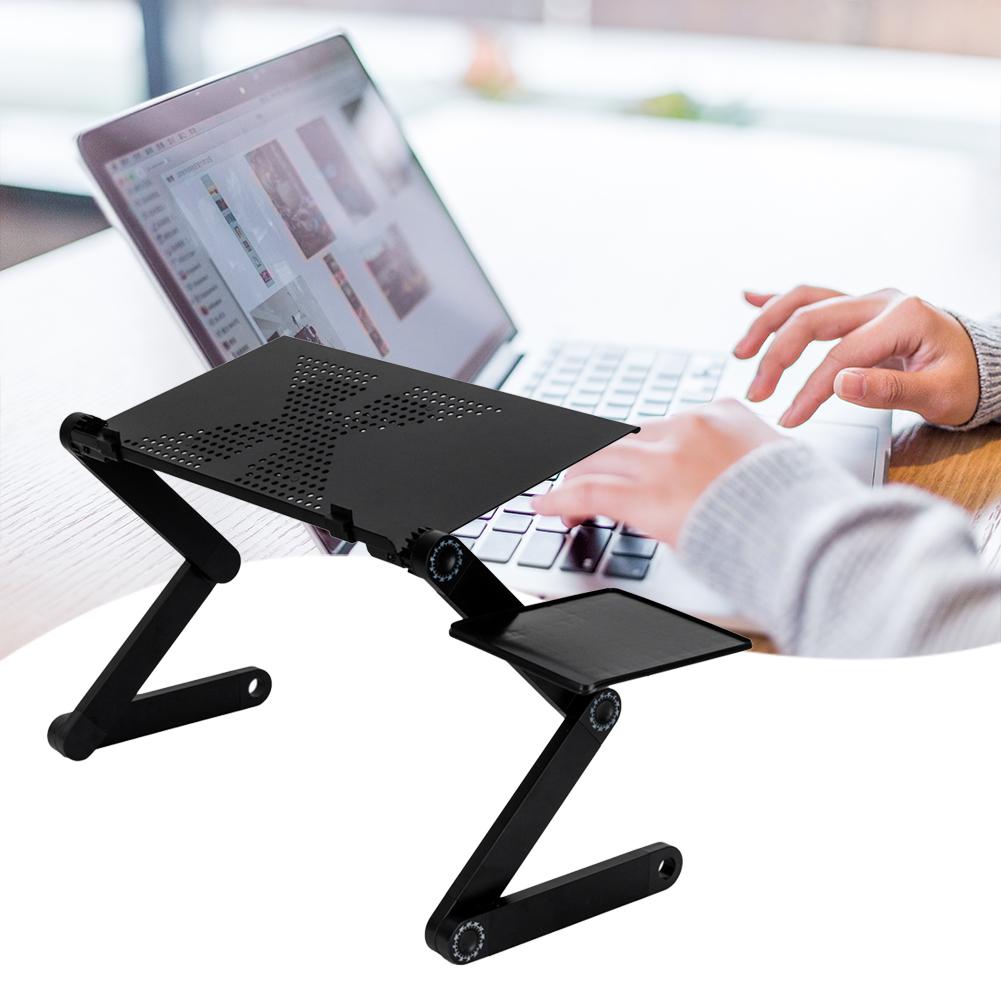 Multifunctionele Lapdesk Tray Table Stand Draagbare Vouwen Computers Roterende Bureau Hoek Aanpassing Met Muismat