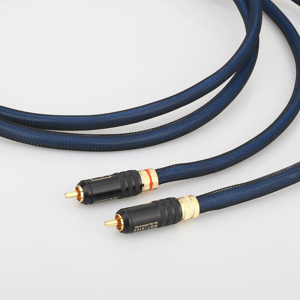 1 Pair Rca Cable Siltech G5 Top Graded Silver Plated RCA Male to Male Cable With WBT0144 RCA Plug Cable