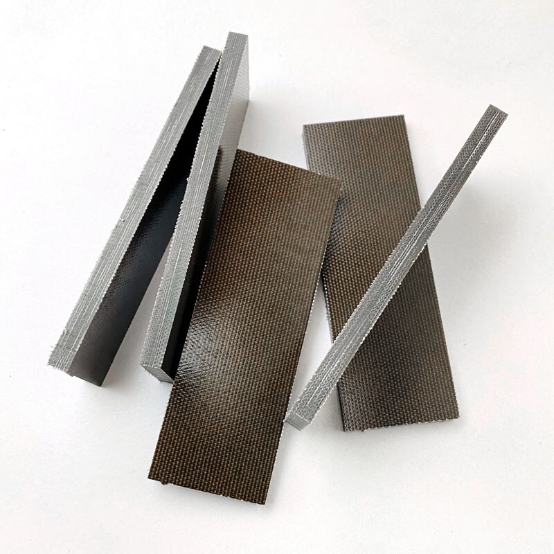 Textura de lona de lino para manualidades, Material para manualidades con mango de cuchillo, tabla de Micarta de lino, 2 piezas
