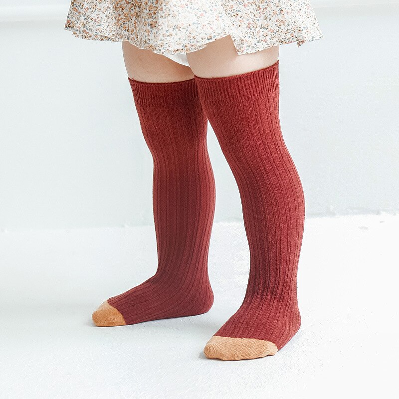 10 Paar/partij Pasgeboren Baby Splicing Student Knie Hoge Sok Voor Jongen Meisjes Kinderen Voet Die Warmer Lange Baby Knieën Sokken