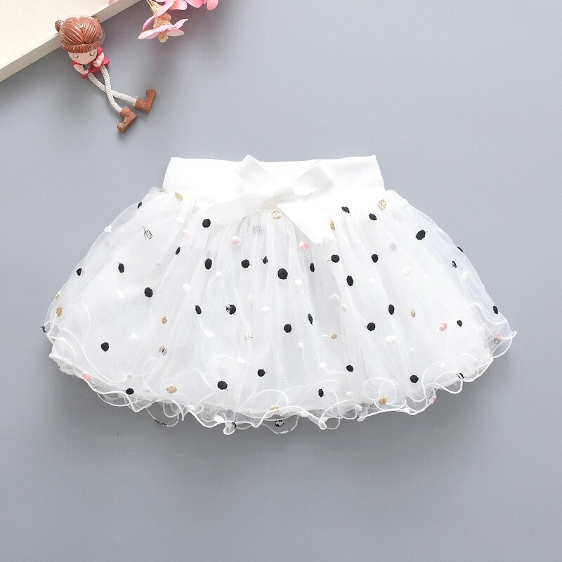 Baby Meisjes Tulle Bloeiers Korte Rokken Baby Newbornpolka Dot Elastische Dansvoorstelling Jurken Leuke Party Foto Kleding: W / 4T