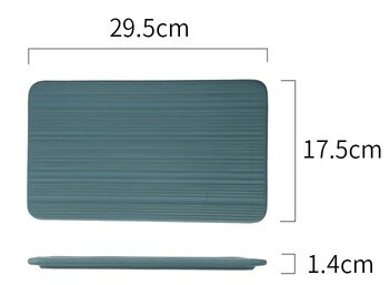 Rectangular Flat Plate Grilled Wings Pot pad Coaster Lunch Box Dishes Bowl Food Container Container Dinner Plates Food Plate: e