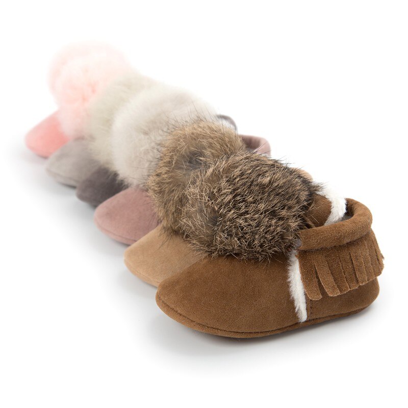 Winter Baby Kids Jongen Meisje Peuter Kwastje Crib Soft Booties 0-18 M