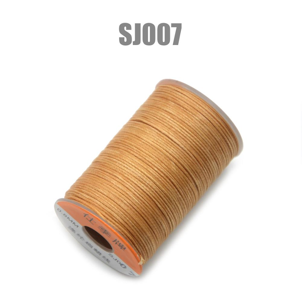 150d 0.8mm 100m vaxad trådsnöre för gör-det-själv hantverksverktyg handsömnad tråd platt vaxad sylinje kläder sko läder: Sj007
