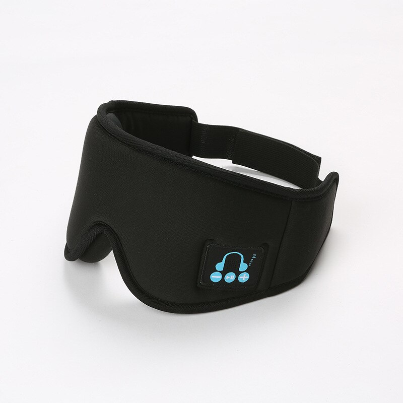 Auriculares inalámbricos para dormir, audífonos con Bluetooth 5,0, máscara de ojos 3D con micrófono para dormir de lado, transpirables, llamada de viaje y música: Black