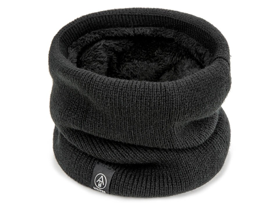 Winter Sjaals Baby Kinderen Jongen Meisje Katoenen Sjaal Mannen Vrouwen Unisex Gebreide Herfst Warm Sjaals Dikker Wol Plus Fluwelen: black