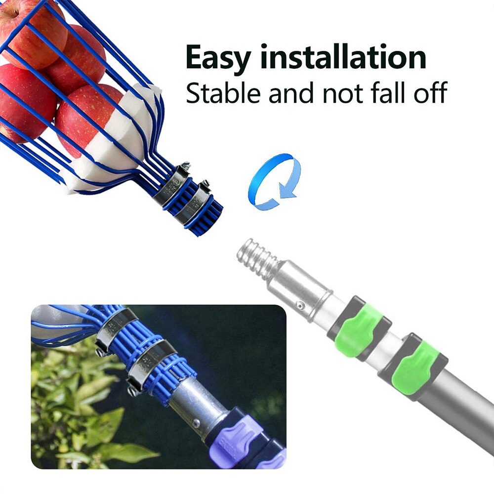 Steel Claw Fruit Picking Head Fruit Picker Gardening Fruit Collection Farm Fruit Catcher Device Greenhouse Garden Portable Tool