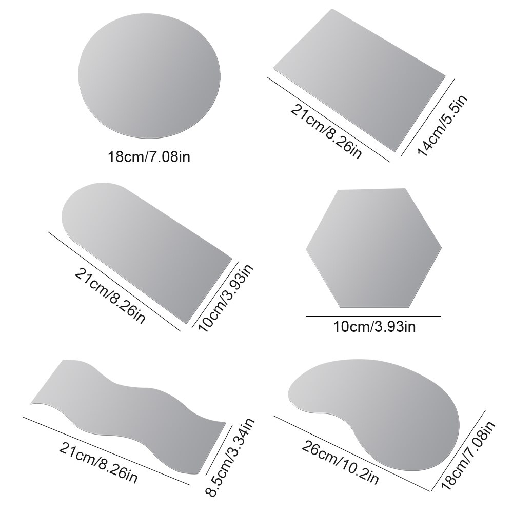 Reflection Mirror Shooting Props Mirror Photo Shooting Props For Cosmetic & Jewelry Tools Shooting FotografíA Backdrop