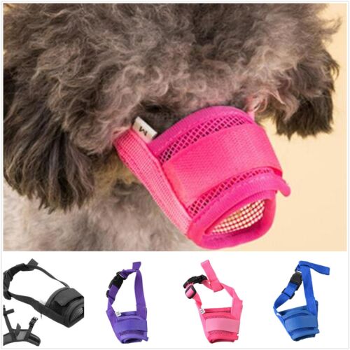 Muselière ajustable en Nylon pour chien, Anti-tissu, doux et confortable, morsure sans aboiement, à mâcher