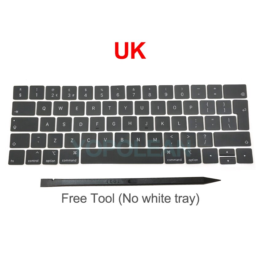 Nowe klawisze klawiatury A1989 A1990 klawiatura do laptopa Macbook Pro Retina 2018 rok: UK