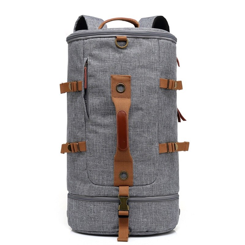 Dubbele Schoudertas Vat Rugzak Outdoor Rugzak Grote Capaciteit Outdoor Sport Enkele Schouder Tas 2022: GRAY