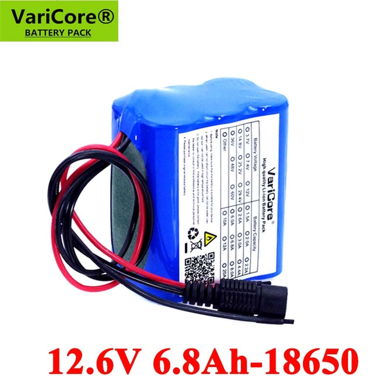 Varicore 12V 6800Mah 18650 Lithium Batterij 12.6V Oplaadbare Batterijen Met Pcb Voor Elektrische Fiets Modificatie Kit