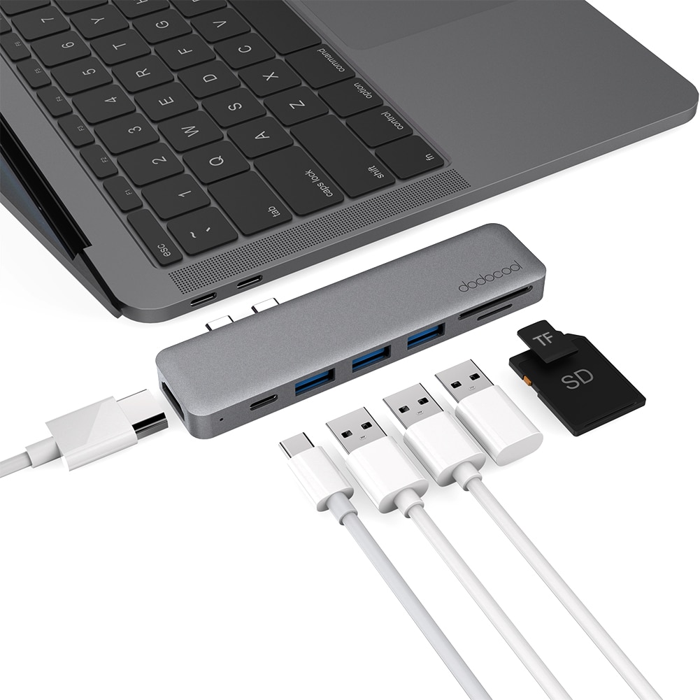 dodocool usb hub usb 3.0 hub type c usb c hub with HDMI Adapter Dock for macbook pro accessories USB-C 3.1 Splitter