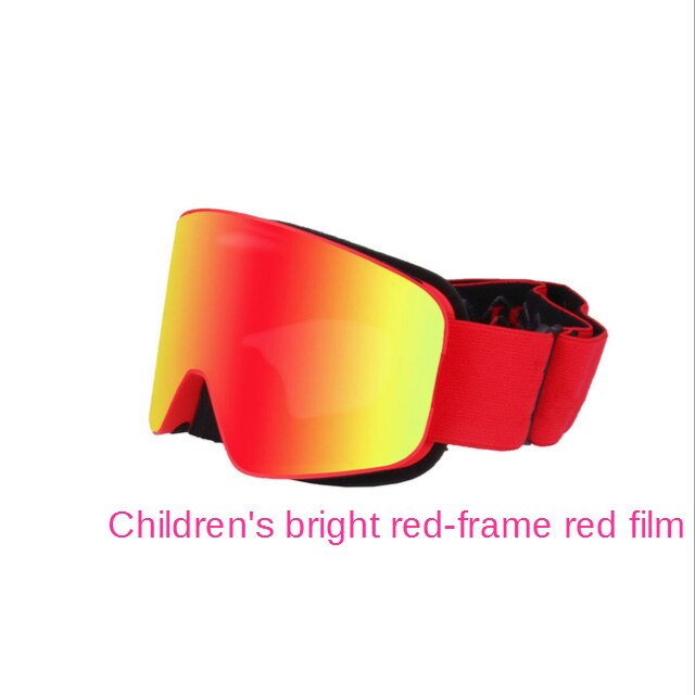 Lunettes de Snowboard à revêtement cylindrique pour adultes, lunettes de Ski Ka myopie, Double couche anti-brouillard, style Parent-enfant: child Ski goggles H