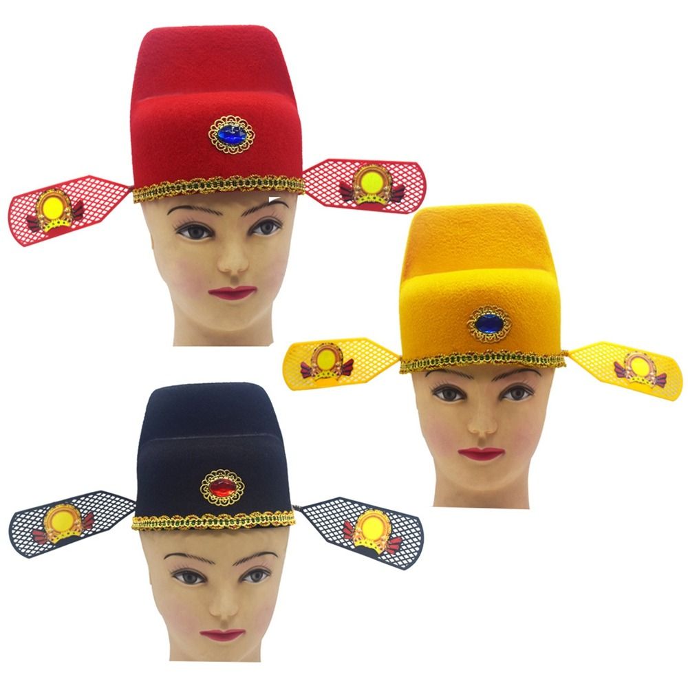 Sombrero de cultura china, sombrero antiguo, gorra de novio, sombrero de estilo chino, gorra de gasa negra, gorra de estudiante número uno, accesorios Hanfu