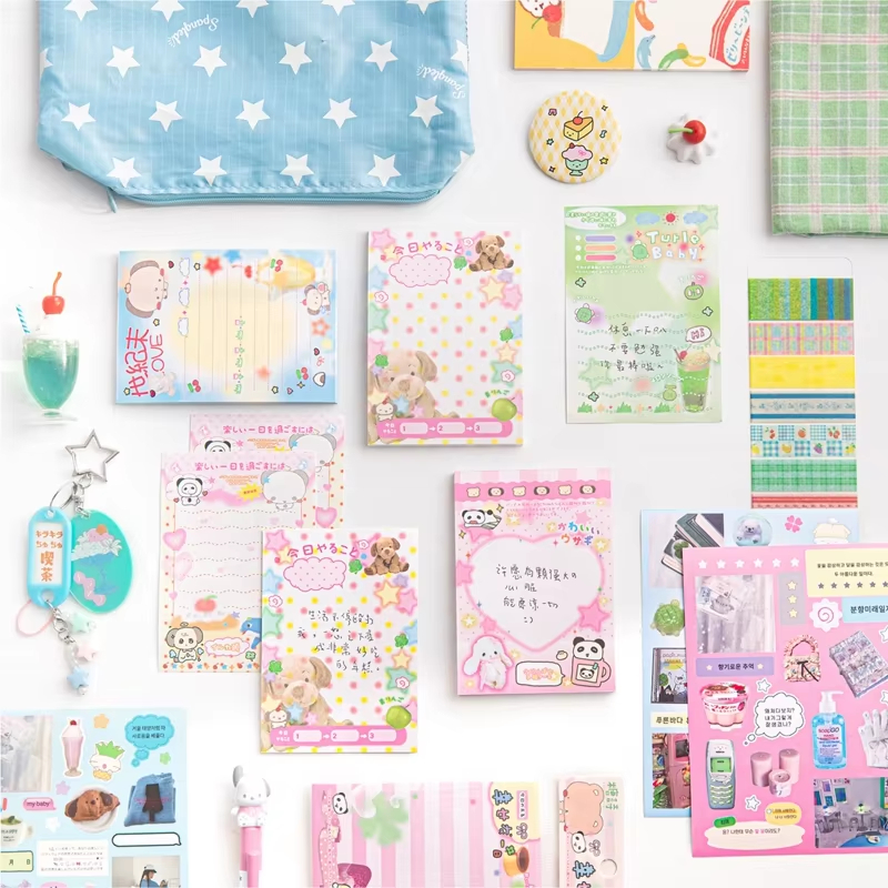 50 hojas de bonitos blocs de notas de estilo japonés antiguo, papel para mensajes, diario, Material Base DIY, Bloc de notas, papelería escolar
