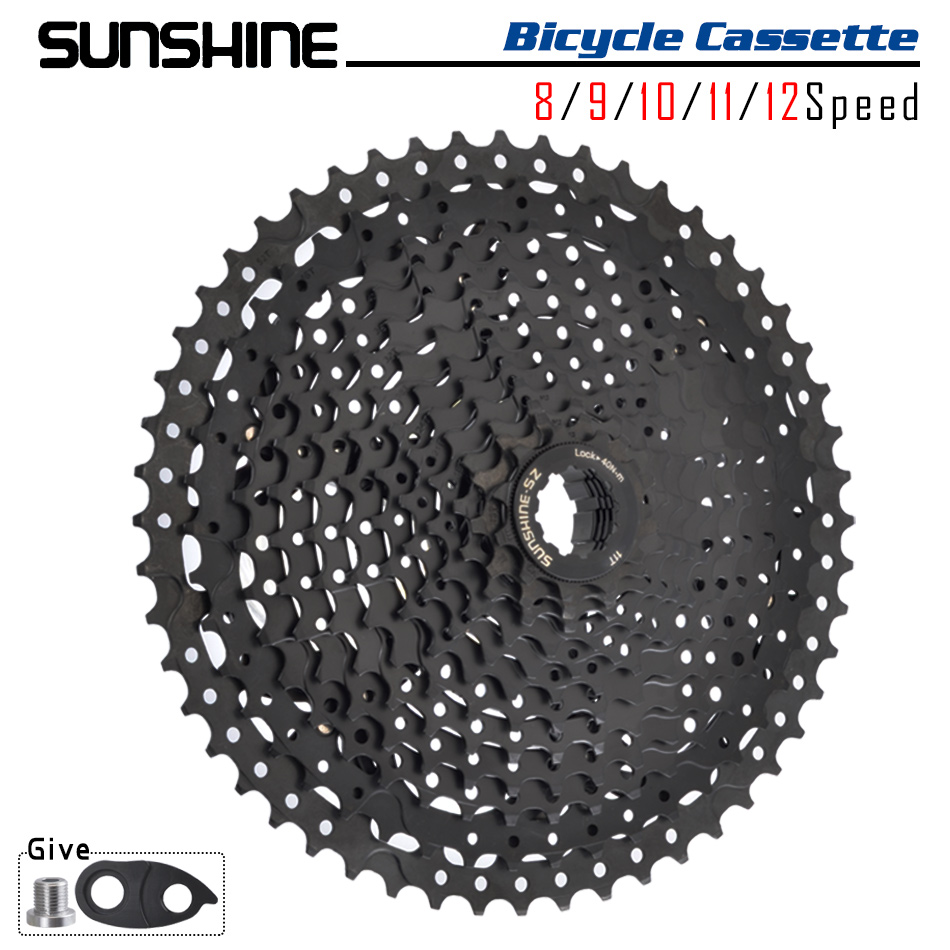 Sonnenschein schwarz fahrrad freilauf mtb fahrrad kassette k7 8/9/10/geschwindigkeit hg struktur spezifikation für shimano sram