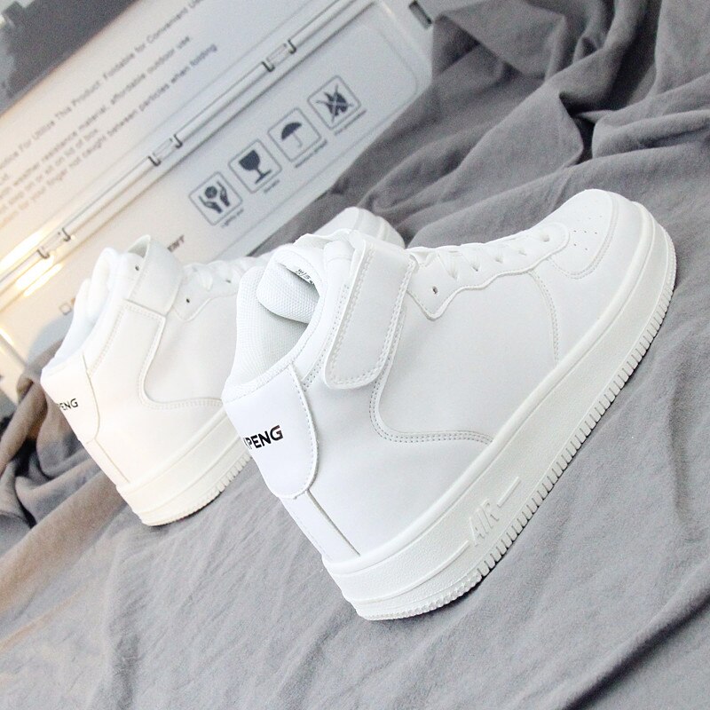 Hip Hop Hip Hop Dance Board Schoenen Liefhebbers Kleine Witte Pluche En Verdikte Schoenen Mannen Hoge Bovenste En Innerlijke toegenomen Sportschoenen