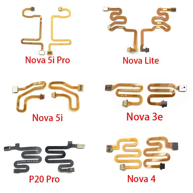 For Huawei Nova 3 3i 4 4e 5 5i Pro P10 P20 Pro P30 Lite Home Button Fingerprint Touch Id Sensor Connector Flex Cable